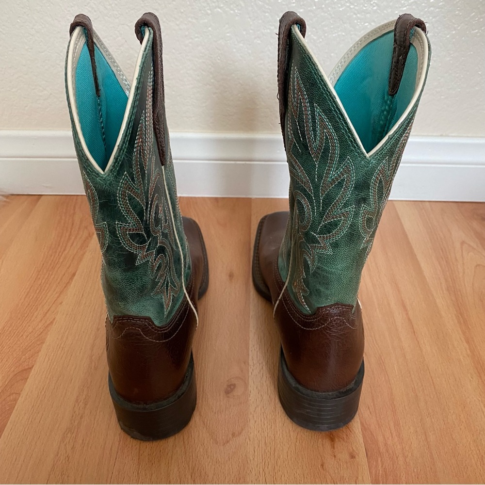 Ariat Cattle Drive Western Boot Dark Cottage - Picture 5 of 12